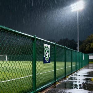 PVC Coated Steel Chain Link Fence for Sports Field