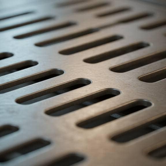 Elongated hole perforated metal