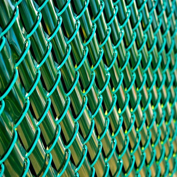 pvc coated chain-link-fence with slab